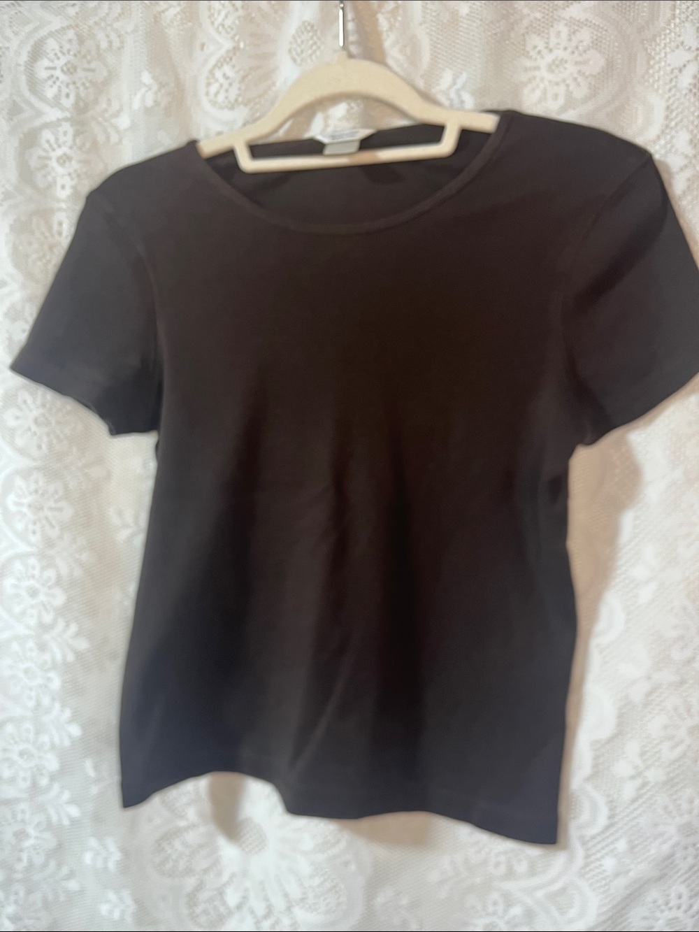 😻5for$15😻Christopher Banks Classic Brown Crew Neck Tee M
